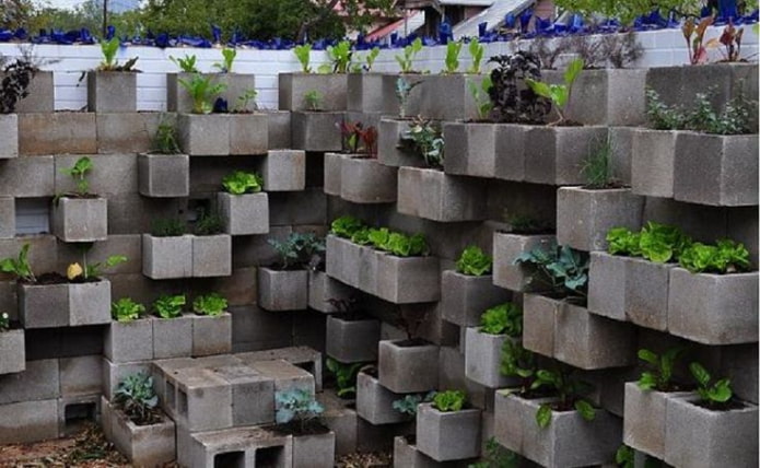 Parterres en parpaings