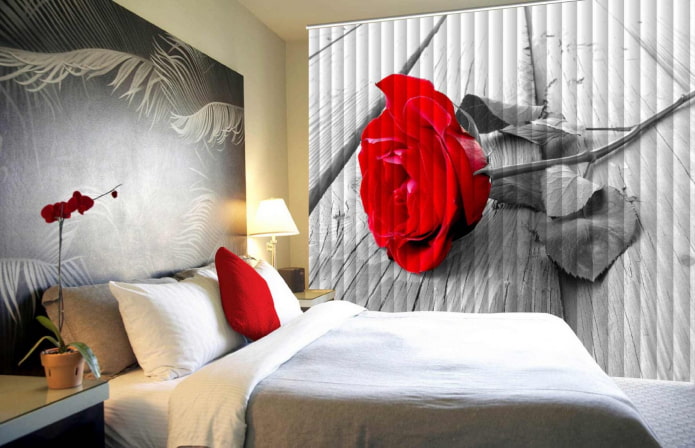 stores avec impression photo dans l'intérieur de la chambre