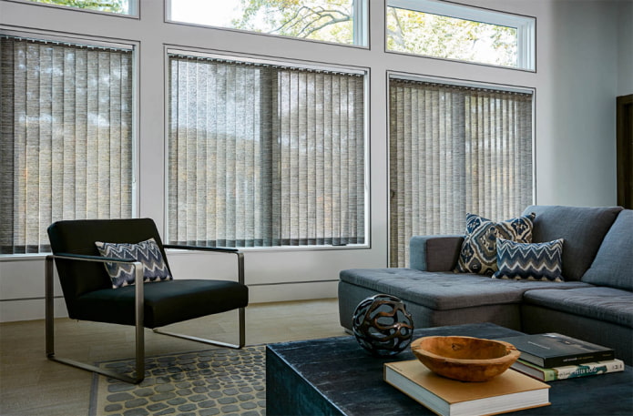 lamelles verticales dans un style moderne