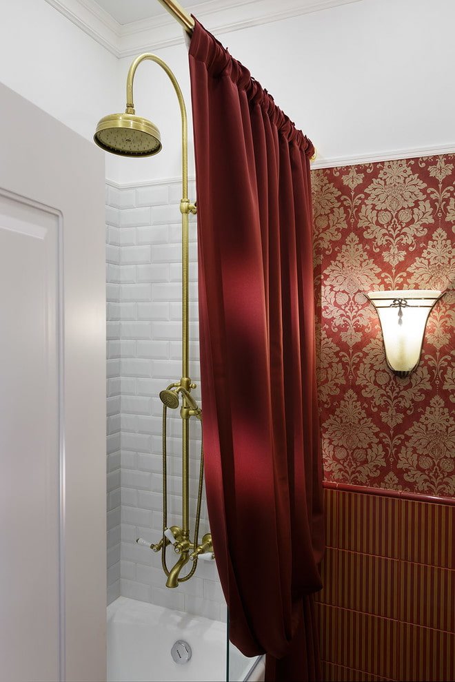 Rideau de douche en tissu