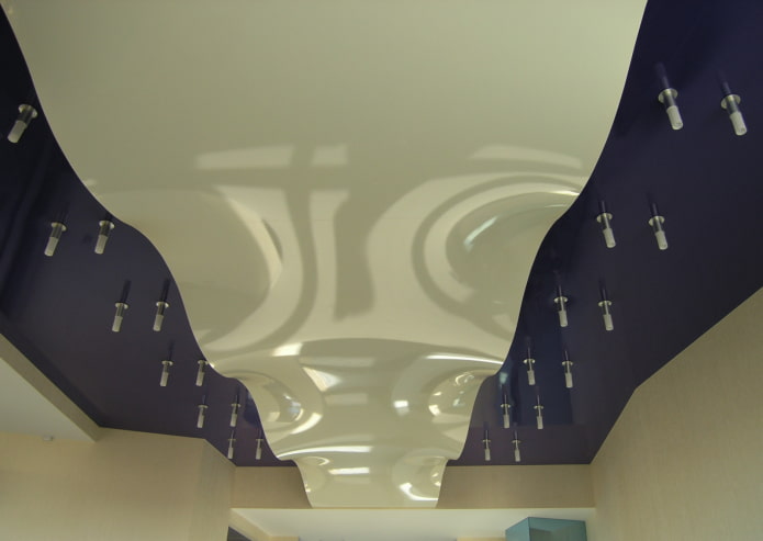 tissu tendu en forme de vague