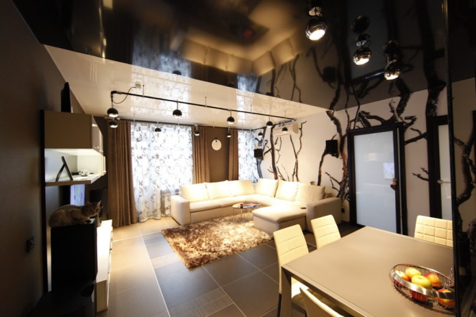 Plafond tendu en film PVC