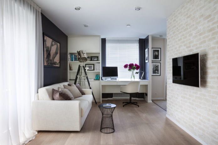Structure de plafond tendu à un seul niveau à l'intérieur