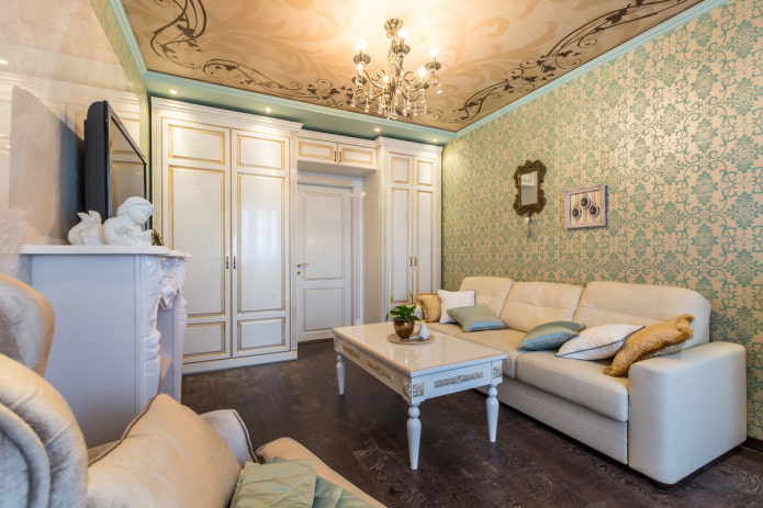 plafond tendu en tissu à l'intérieur