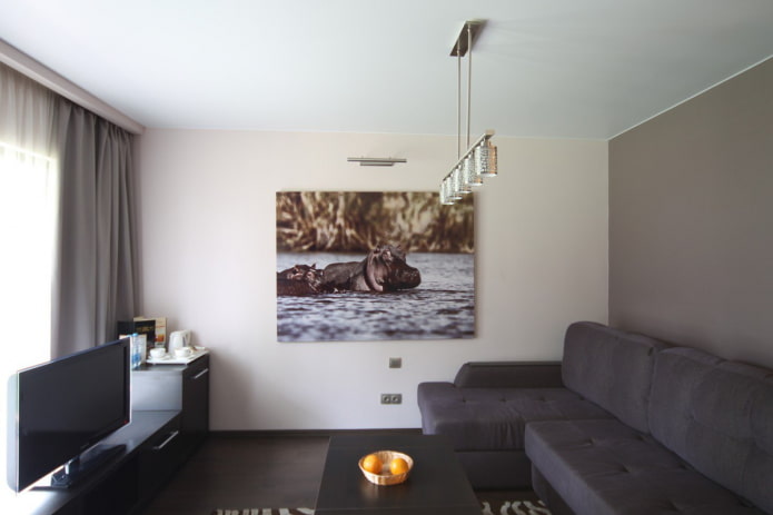 plafond tendu unicolore en intérieur