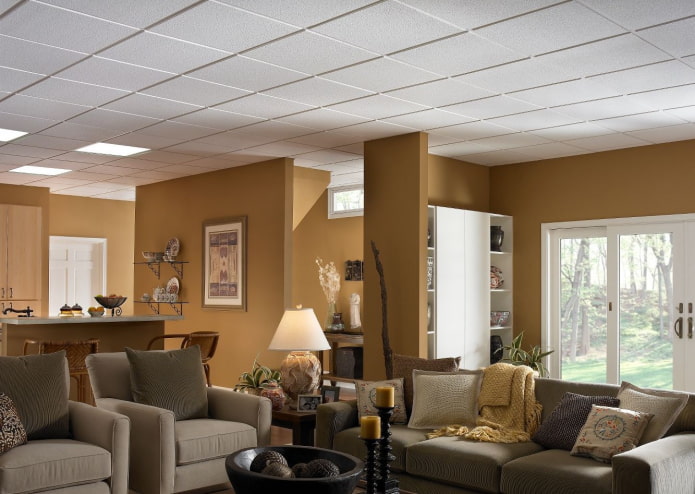 Plafond Armstrong dans le salon