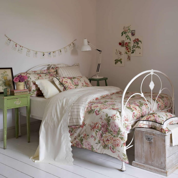 chambre monochrome de style vintage