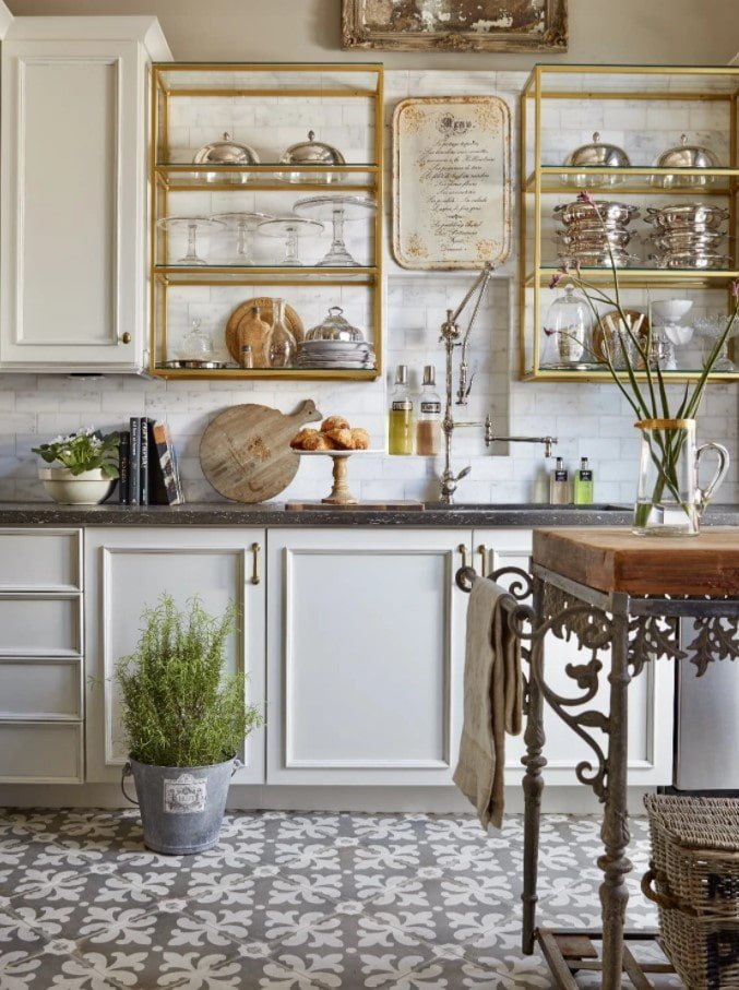 Cuisine moderne de style vintage