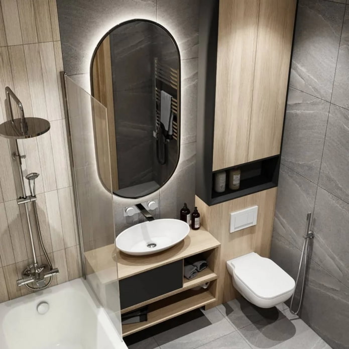 Système de rangement dans une petite salle de bain