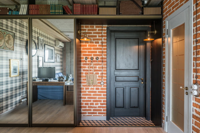 Modèle de porte d'entrée de style loft