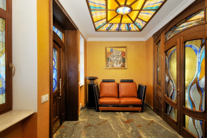Modèle de porte d'entrée de style Art Nouveau