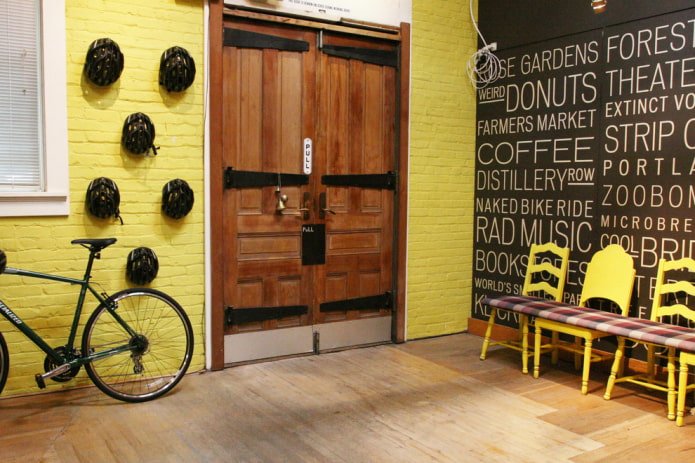 Modèle de porte d'entrée de style loft