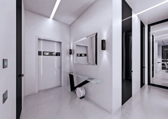 Modèle de porte d'entrée de style high-tech