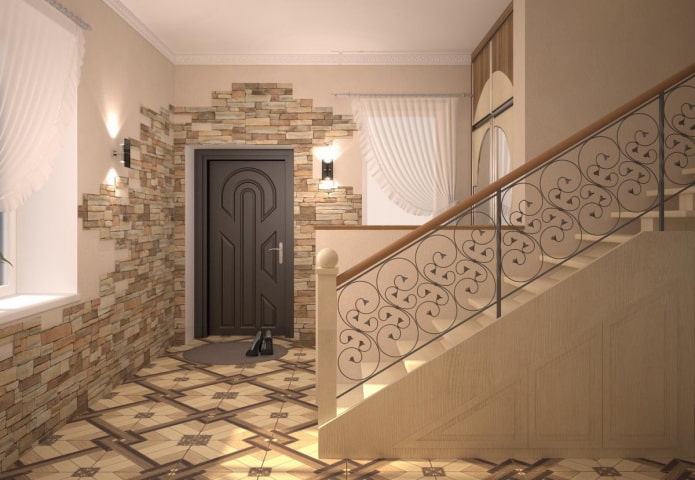 Décoration de porte avec pierre à l'intérieur