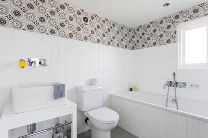 Panneaux et papier peint pour la décoration de salle de bains