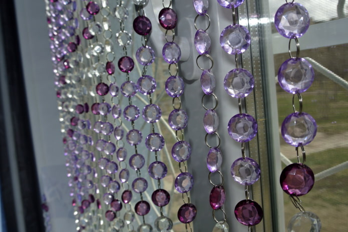 Rideaux faits de perles