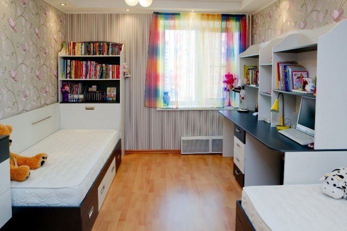 Papier peint dans une chambre d'enfant pour un enfant de 9 à 12 ans