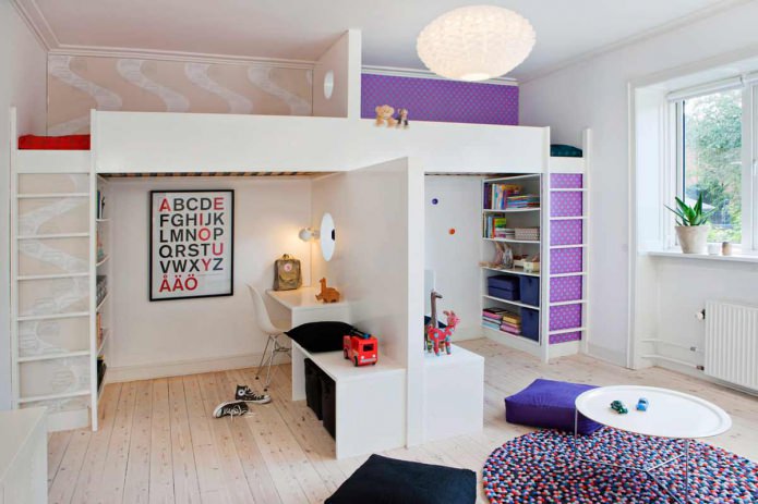 Papier peint pour une chambre d'enfant pour enfants de sexes différents