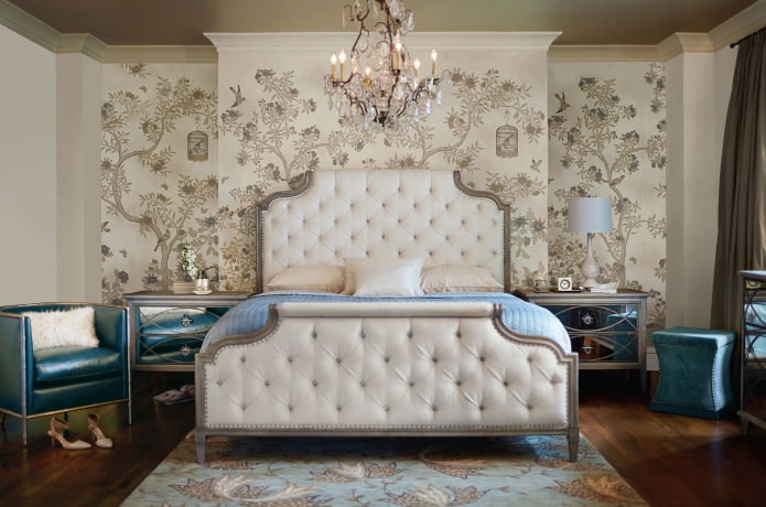 papier peint beige dans la chambre