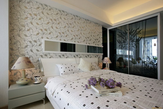 Papier peint à l'intérieur de la chambre : motif floral