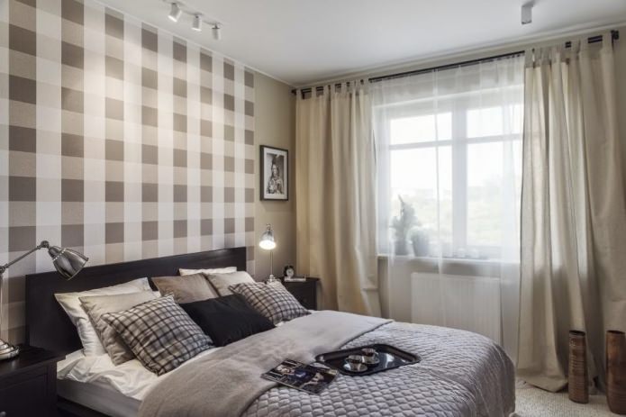 Papier peint dans la chambre : damier