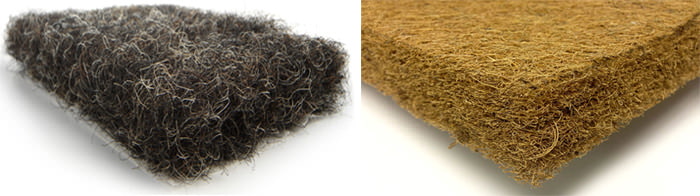 Rembourrage en crin de cheval et sisal pour matelas orthopédiques