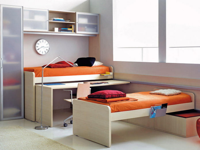 table coulissante dans le salon
