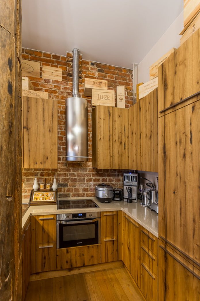 finition de cuisine en bois