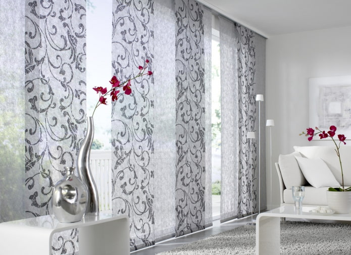 Panneaux gris japonais à l'intérieur