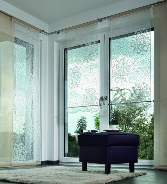Toiles japonaises ajourées à l'intérieur