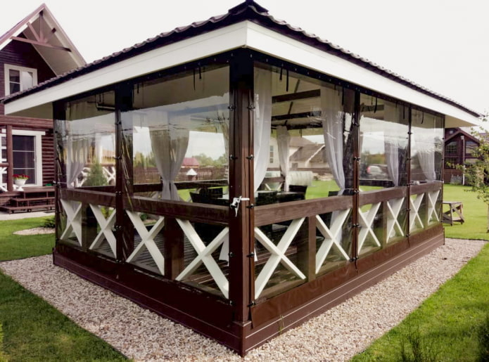 Vitrage de gazebo en PVC
