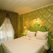 Chambre verte : nuances, combinaisons, choix de finitions, meubles, rideaux, éclairage-1