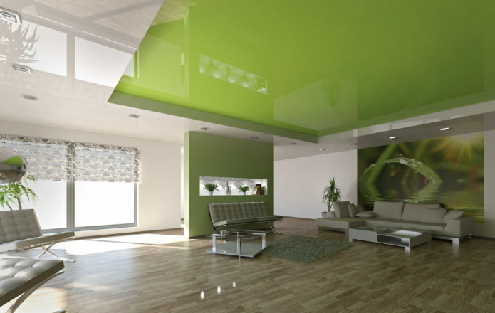 tissu extensible vert à l'intérieur