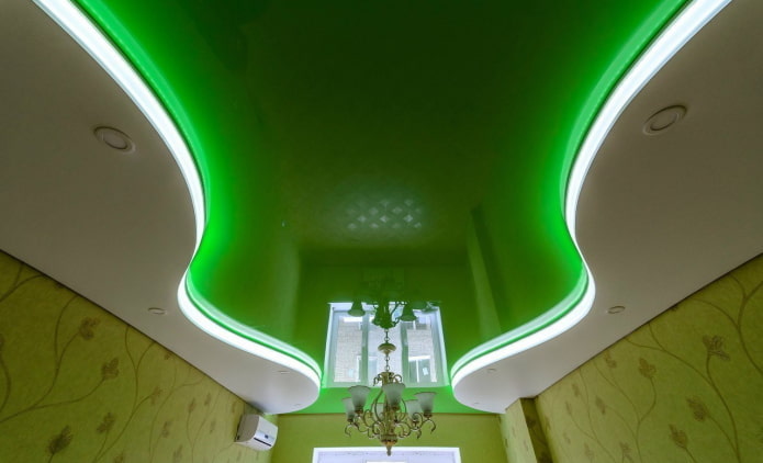 tissu extensible vert avec rétroéclairage