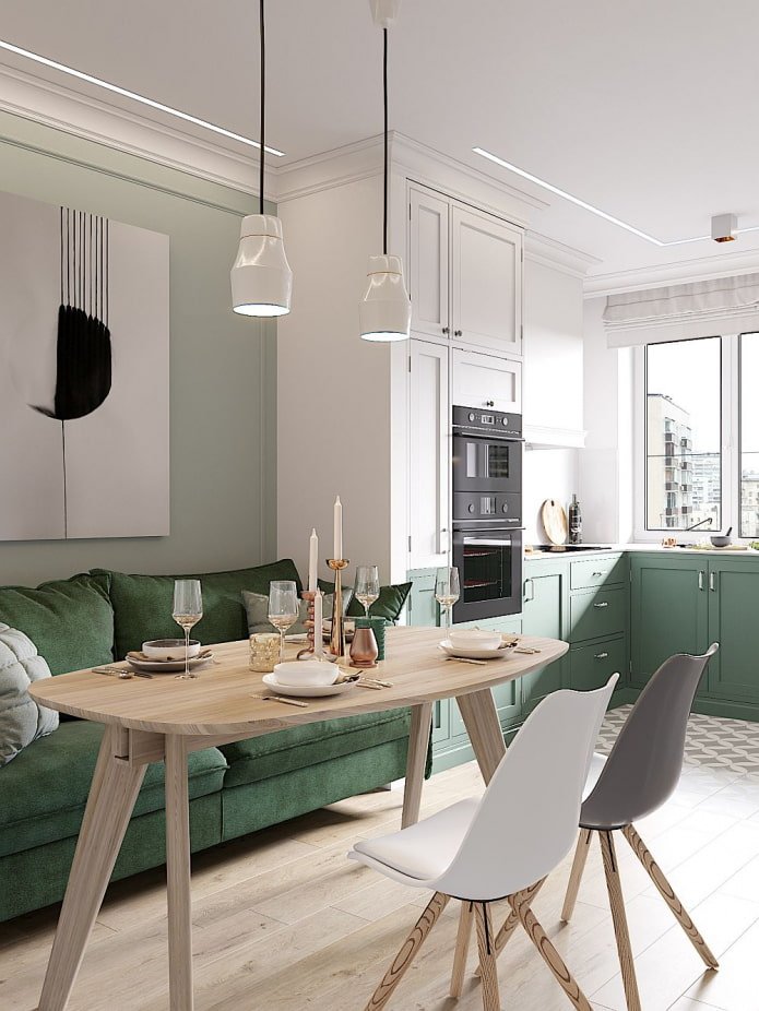 Cuisine blanche et verte