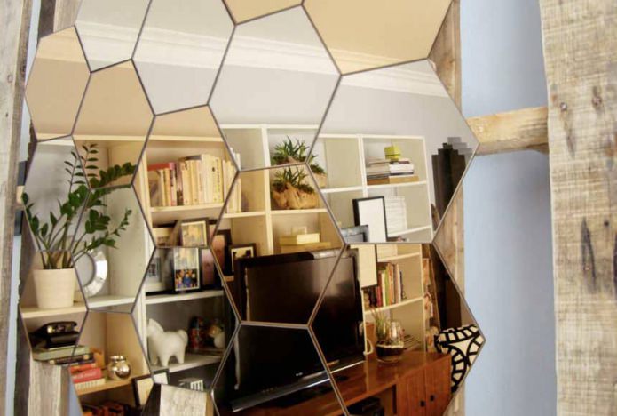 Carreaux miroir à l'intérieur