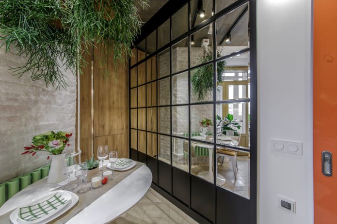 Carreaux miroir à l'intérieur