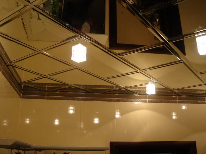 carrelage de plafond miroir