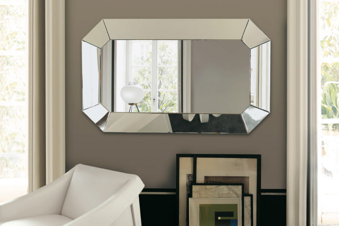 miroir avec double biseau à l'intérieur