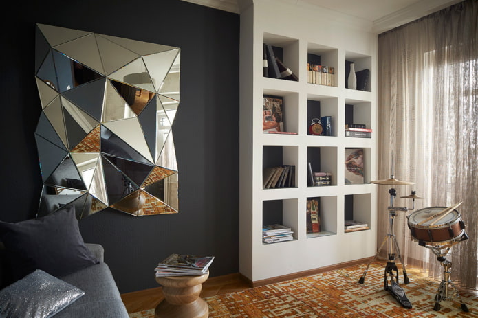 Panneau biseauté miroir à l'intérieur
