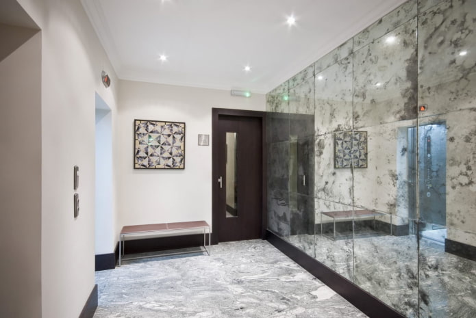Modèle de miroir vieilli à l'intérieur