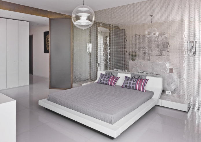 panneau miroir dans la chambre