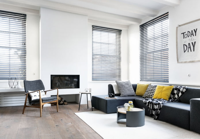lamelles horizontales dans le style scandinave