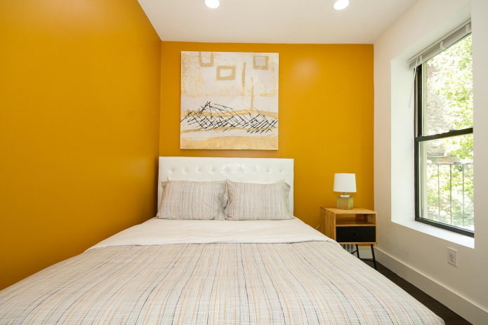 intérieur de chambre jaune