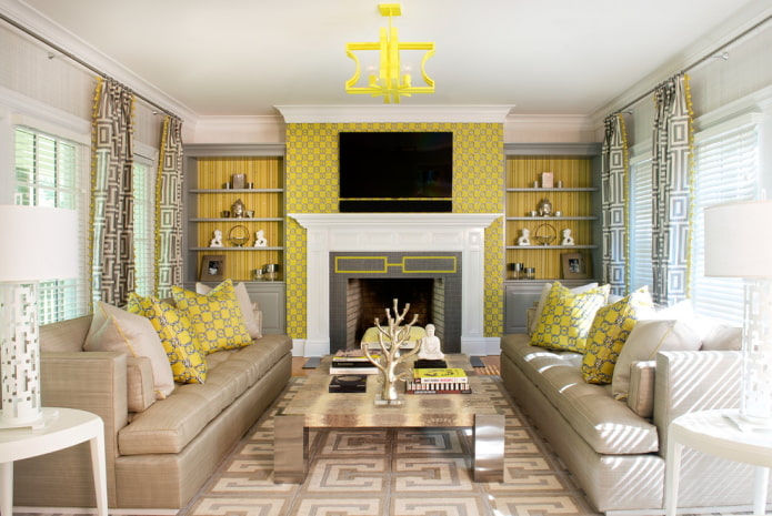 tapis beige et murs jaunes