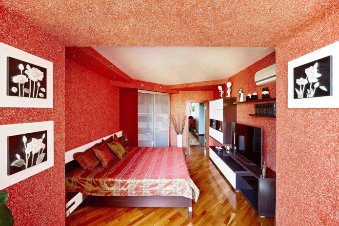 Papier peint liquide dans la chambre