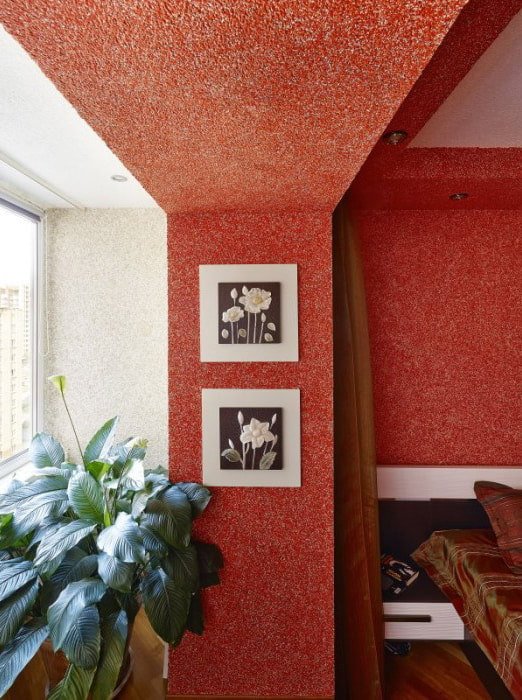 Papier peint liquide rouge