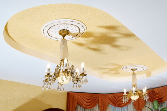 Plafond avec papier peint liquide