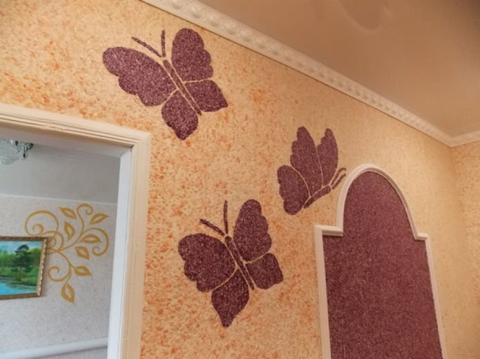motif papillon sur le mur