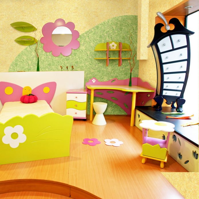 Dessin de champ dans la chambre d'enfant